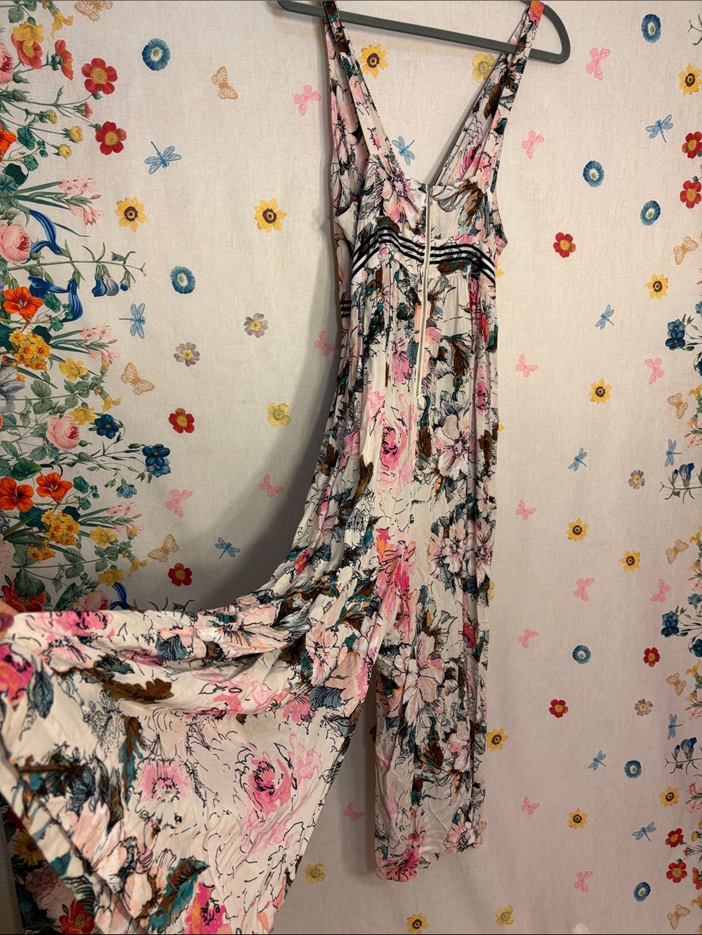 Tracy Reese - Floral Print Dress in Pink, Teal & Black Size 14 - Picture 5 of 11